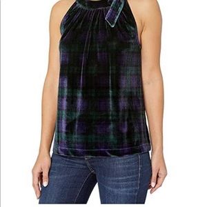 Vineyard Vines Velvet Black Watch Top NWT XL